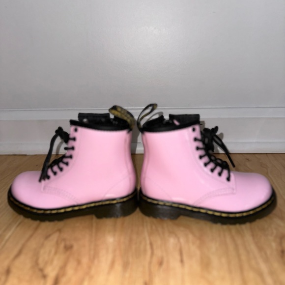 Dr. Martens 1460 8-Eye Patent Boot - Toddler - Pale Pink - Picture 3 of 6